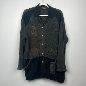 BC Sport by Blue cactus vintage art to wear button down sweatshirt jacket